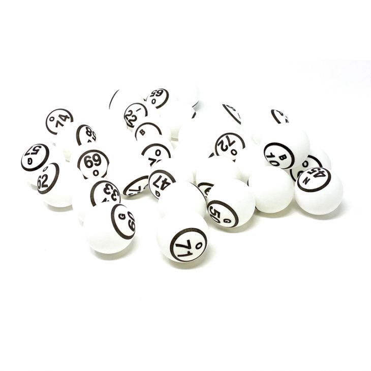 Bingo Balls: Ping Pong Balls Set, Single Numbered 1-75, White main image
