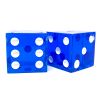 Jumbo Dice: 2 in., Transparent Blue (per pair)