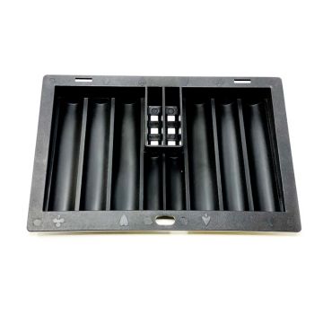 Poker Chip Tray: Holds 350 Chips and 2 Decks, Made of ABS Plastic