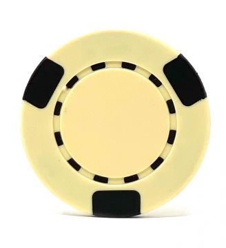 Poker Chips: 3-Edge Spot, 8.5 Gram, Beige