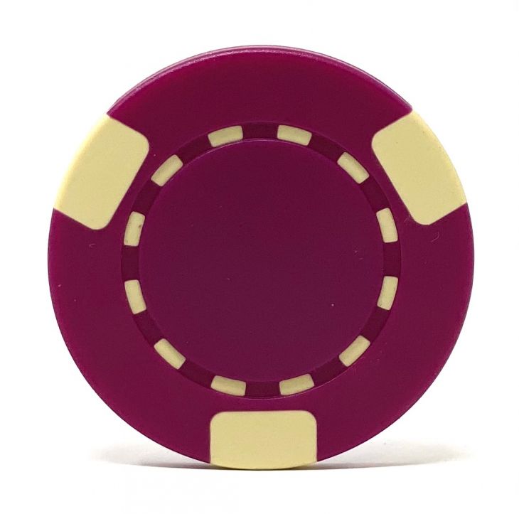 Poker Chips: 3-Edge Spot, 8.5 Gram, Mulberry main image