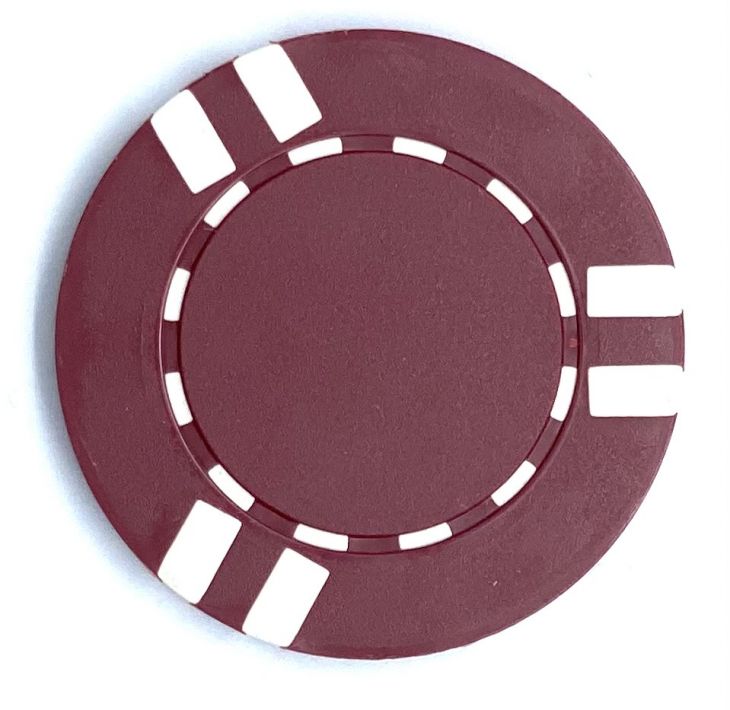 Poker Chips: 6 Stripe, 8.5 Gram, Burgundy main image