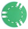 Poker Chips: 6 Stripe, 8.5 Gram, Green