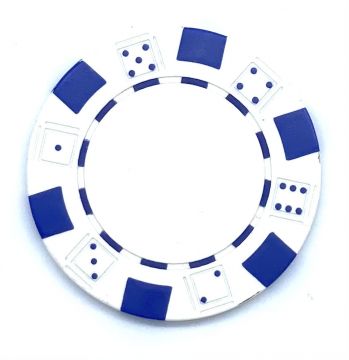 blue poker chip