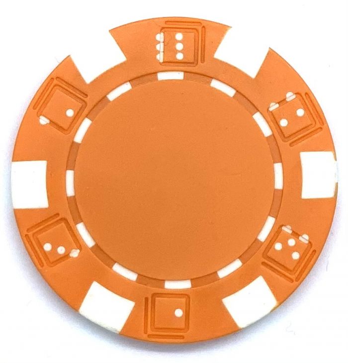 Poker Chips: Dice, 11.5 Gram / Heavy Weight, Orange main image