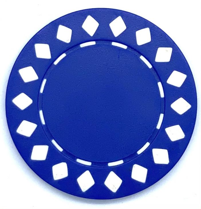 blue poker chip