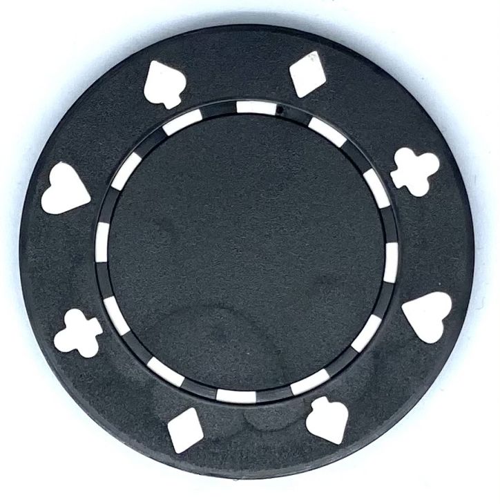 Poker Chips: Card Suits, 11.5 Gram / Heavy Weight, Black main image