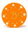 Poker Chips: Card Suits, 11.5 Gram / Heavy Weight, with Monogram, Orange