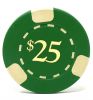 3 Edge Spot 8.5 g Poker Chip - $25 Green