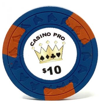 Poker Chips: Horsehead 'Casino Pro', 3 Edge Spots, Vinyl Insert, 100% Clay Protected, Pre-Denominate