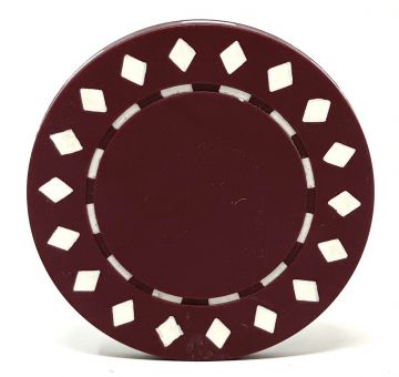 Poker Chips: Diamond, 8.5 Gram, Burgundy