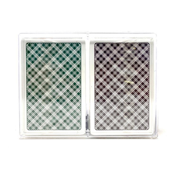 Dal Negro Plastic Playing Cards: Narrow, Regular Index, Green and Brown main image