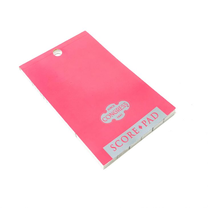 Bridge Accessories: Bridge Score Pads. Available colors: Pink, Red, and White (Select color af main image
