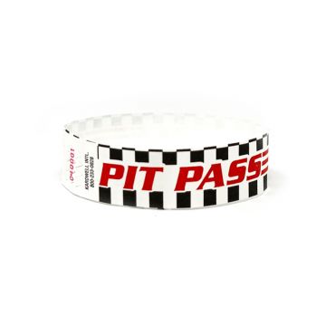Vinyl 3/4" Expressions Design Wristbands - Pit Pass