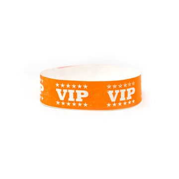 Tyvek 3/4" 1 Color Designer Wristbands, VIP 2 (500 per box)