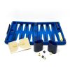 Backgammon Set: Designer Backgammon Set, Velour, Blue, 11 in x 8 in.