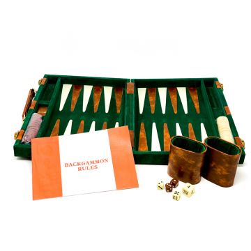 Backgammon Set: The Elegant Backgammon Set, Velour, 15 in. x 10 in.