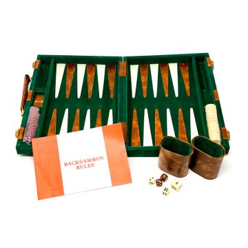 Backgammon Set: The Elegant Backgammon Set, Velour, 18 in. x 12 in.