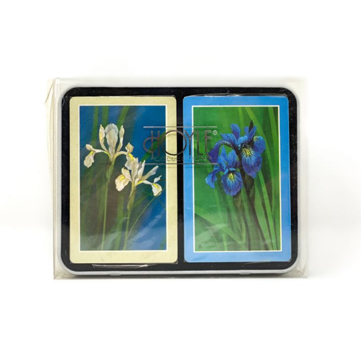 Hoyle Collectors Tin: Double Deck Irises Bridge Set in Collectors Tin, Regular Index main image