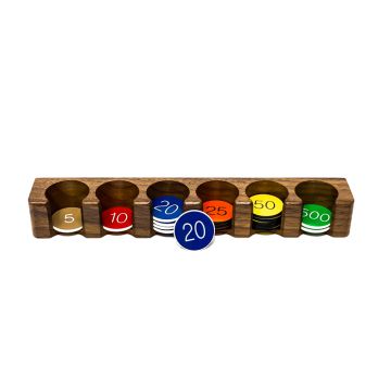 Lammer Rack: Wood, 6 Hole, In Line