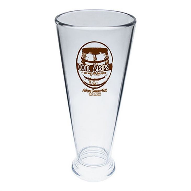 12 oz Custom Plastic Pilsner Glass main image