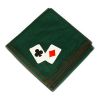 Bridge Table Cover, Wool-Nylon, Design #01 - 2-Card Diamond and Club, Green