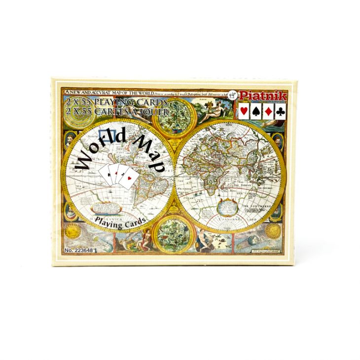 Piatnik World Map Playing Cards - 2 Deck Set main image