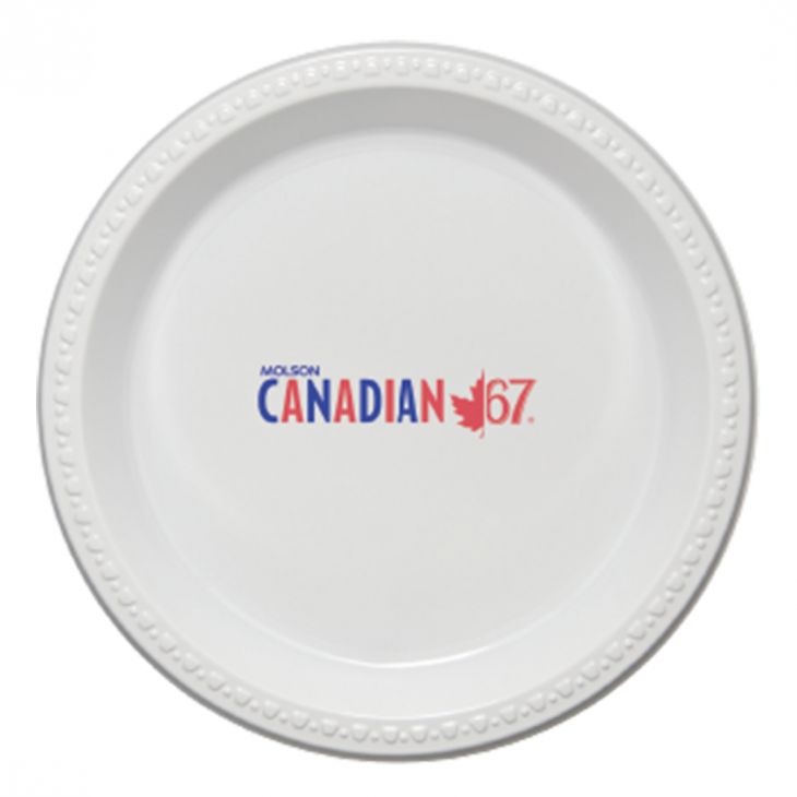 10" Plastic Plate: White main image