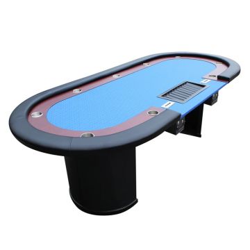 Poker Table: Stud Poker Table with Twin Pillar Legs and Dealer Area, 96 in. Long