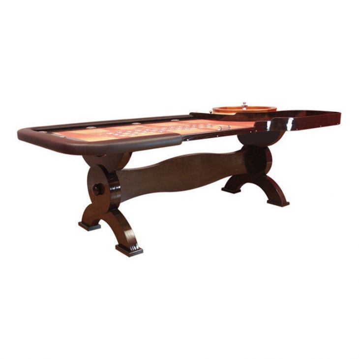 Roulette Table: 8 Foot Club Special Roulette Table with H-Frame Legs main image