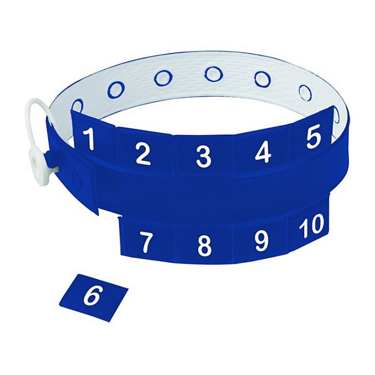 Vinyl 3/4" Multi-Tab Wristbands 10 Tabs (500 per box) main image