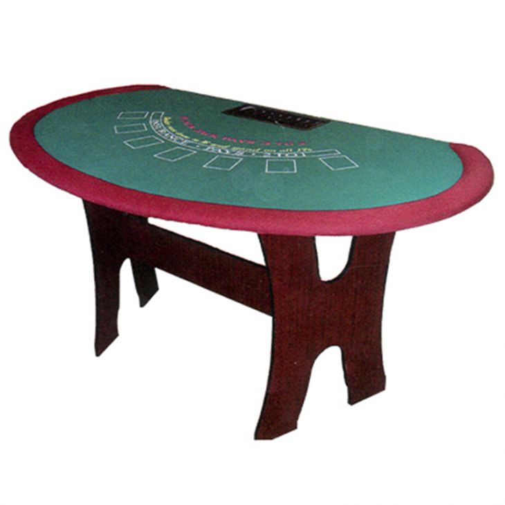 Full Size Folding Blackjack Table with Deep-Dyed Billiard Cloth Layout, 30” Height Legs main image