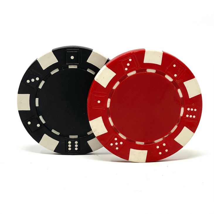 Dice Poker Chips - 25 Red and 25 Black Chips main image