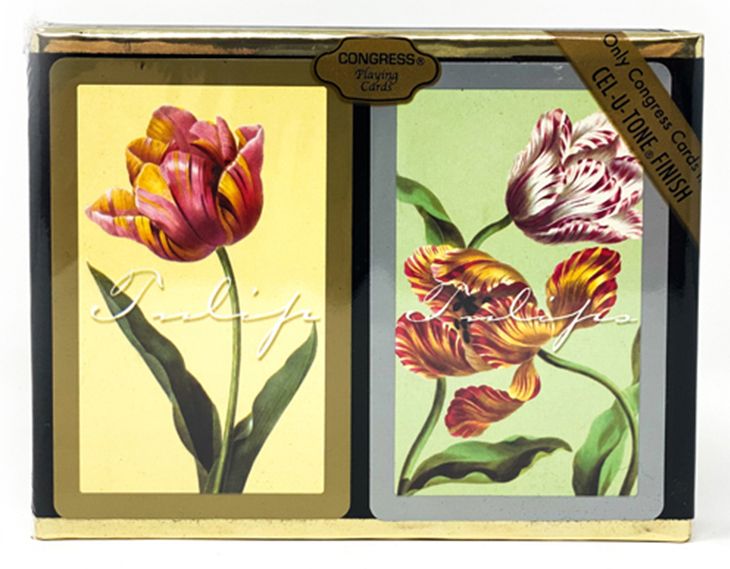 Congress Playing Card Set: Tulips 2-deck Set, Jumbo Index main image