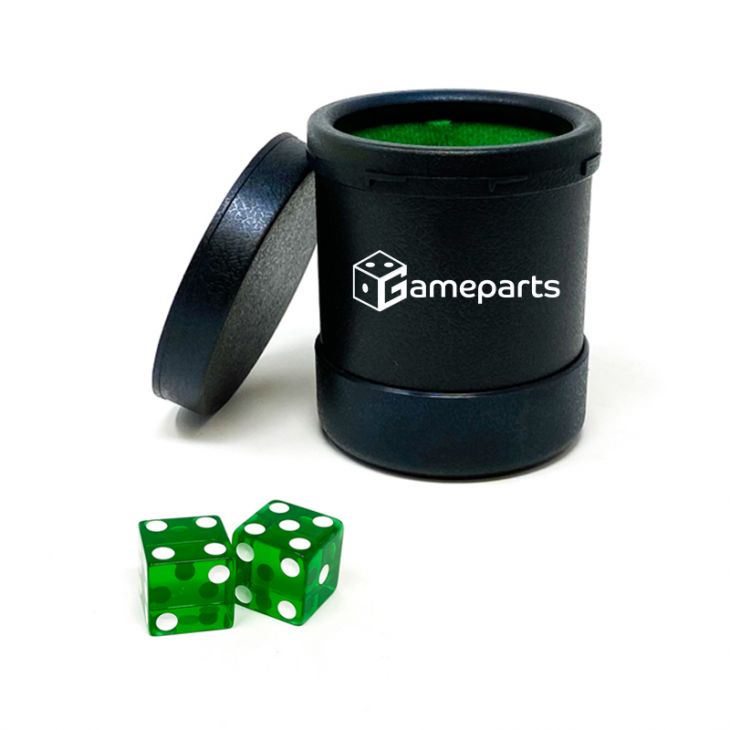 Vinyl Dice Cup with 5 5/8" White Dice main image