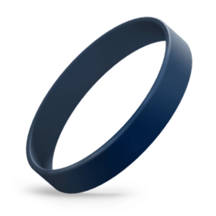 Navy 1/2" Silicone Wristband main image