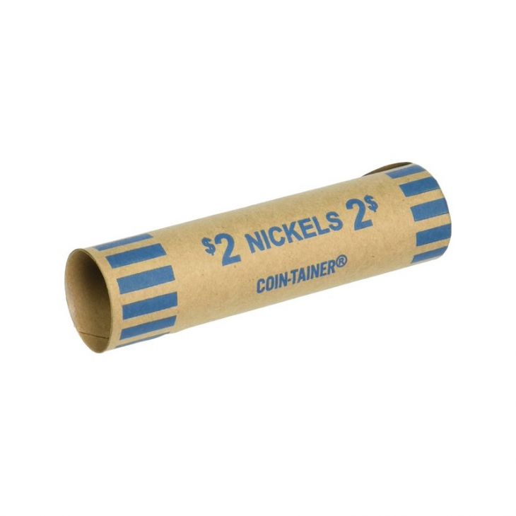 Preformed Coin Wrappers for NICKELS. Come 1000 Coin Preformed Wrapper to a box. Heavy duty kraft pap main image