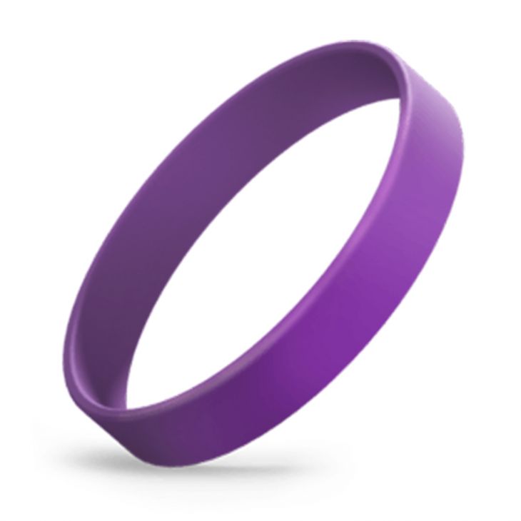 Lavender Custom Wristbands  Debossed Silicone Bracelets