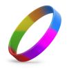 Rainbow 1/2" Silicone Wristband
