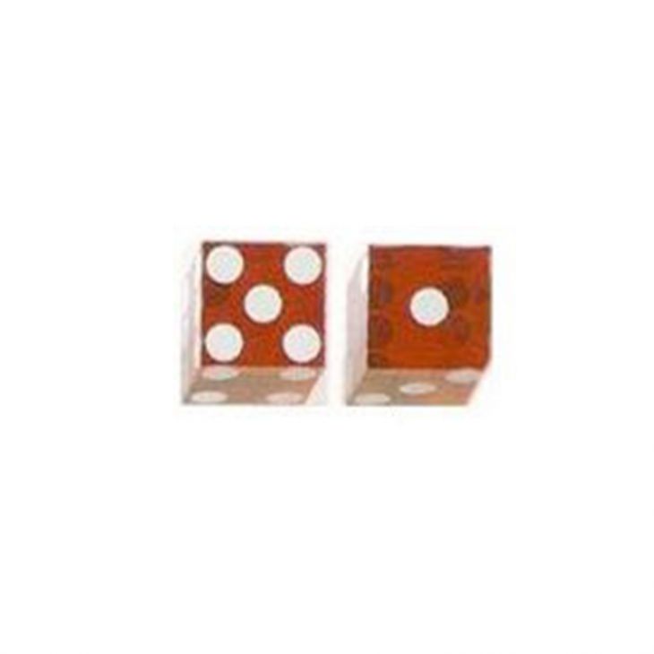 Flush Spots Casino Dice: 3/4 in., High Polish, Razor Edge, Red (1 Pair) main image