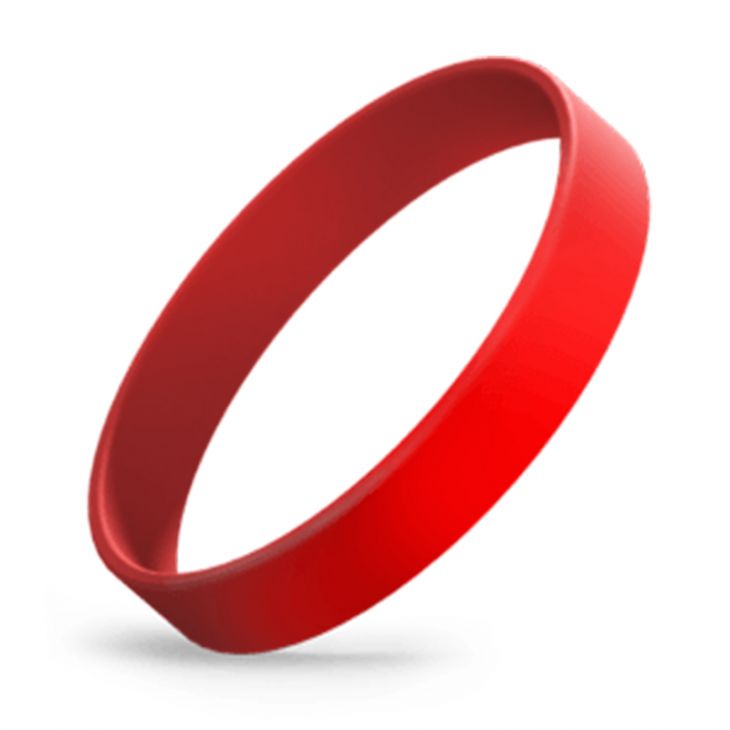 Red silicone best sale wristbands