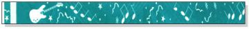 Tyvek 3/4" 1 Color Designer Wristbands, Rock Design (500 per box)