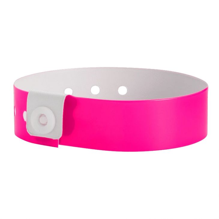 Vinyl 3/4" Clear Wristbands, Bubble Gum (500/box) main image