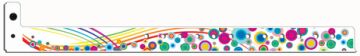 Plastic 3/4" Expressions Wristbands, ColorBurst I (500 per box)