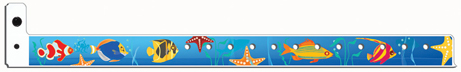 Plastic 3/4" Expressions Wristbands, Fish Fun (500 per box) main image
