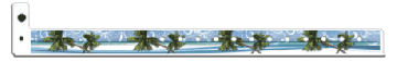 Plastic 3/4" Expressions Wristbands, Palm Trees (500 per box)