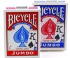 Bicycle Playing Cards, Poker Jumbo Index, 1/2 Blue 1/2 Red