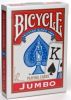 Bicycle Playing Cards, Poker Jumbo Index, 1/2 Blue 1/2 Red