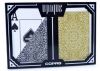 Copag Unique 100% Plastic Playing Cards -   Poker Size, Super Index, Black/Gold 2 Deck Set