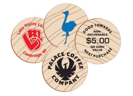 Custom Wooden Nickel -1 Side Imprint - 1 Color main image
